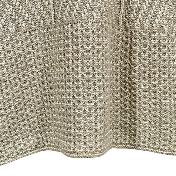Jeanne Pierre 100% Cotton Cowl Neck Sweater XL Beige Textured Knit Tunic - Picture 10 of 14